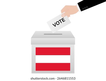 Election in Austria. Election Concept. Vector Illustration.