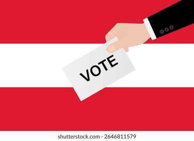 Eleições na Áustria. Conceito de Eleição. Ilustração de vetor.