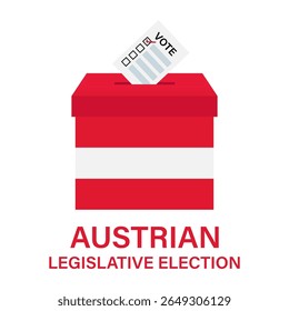 Election in Austria. Election Concept. Vector Illustration.