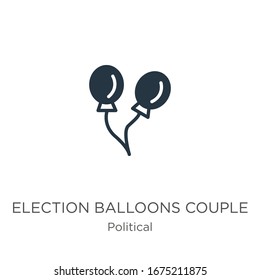 Election balloons couple icon vector. Trendy flat election balloons couple icon from political collection isolated on white background. Vector illustration can be used for web and mobile graphic 