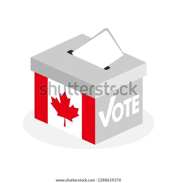 Election Ballot Box Combination Canada Country Stock Vector Royalty Free 1288659376