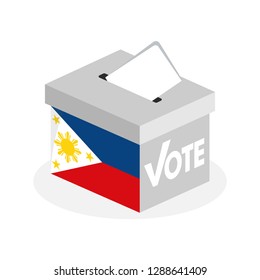 Election Ballot Box Combination Philippine State Stock Vector (Royalty ...