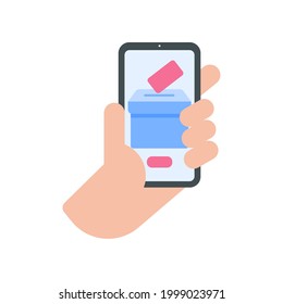 Vector de boleta electoral. La mano que sostiene la tarjeta de votación de la mayoría de la gente al elegir.