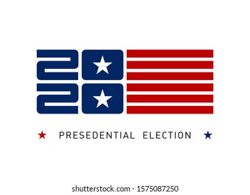 Election banner inviting to vote. Poster for the United States presidential election in 2020. Vector illustration.