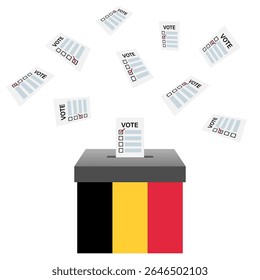 Election in Belgium. Election Concept. Vector Illustration.