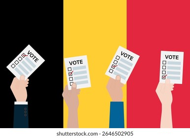 Election in Belgium. Election Concept. Vector Illustration.