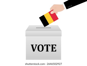Eleições na Bélgica. Conceito de Eleição. Ilustração de vetor.