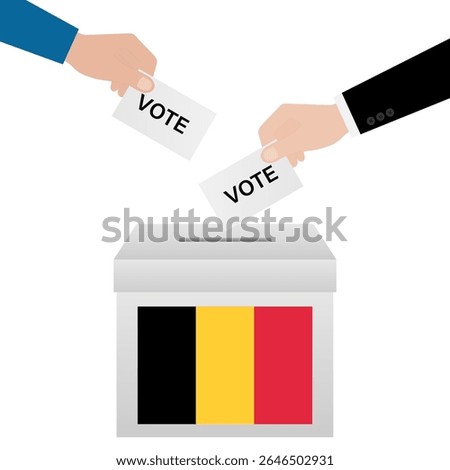 Election in Belgium. Election Concept. Vector Illustration.
