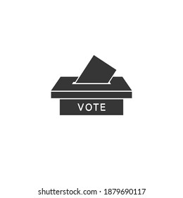 Election box icon. Minimal thin line design. Vector outline icons