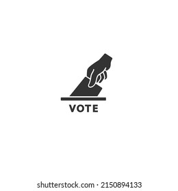 Election box icon. Minimal thin line design. Vector outline icon flat sign