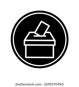 Election Box icon vector on white background