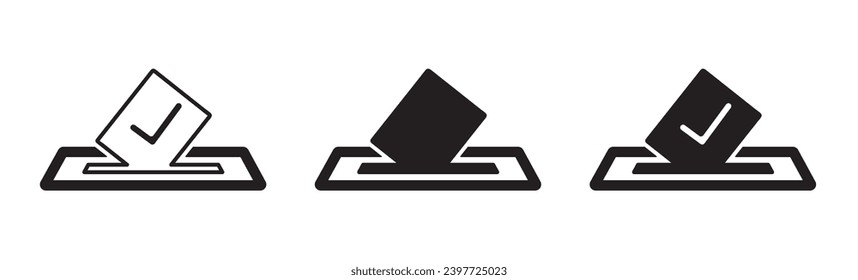 cuadro de elección, ilustración de esbozo vectorial, blanco aislado, voto político de democracia, icono de la línea de lista de verificación