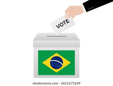 Election in the Brazil. Election Concept. Vector Illustration.