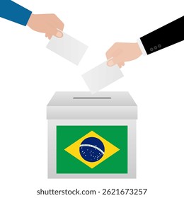 Wahlen in Brasilien. Wahlkonzept Vektorgrafik.