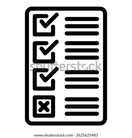 Election bulletin icon outline vector. Vote box. Online ballot