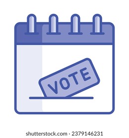 Election calendar vector design, ready for premium download