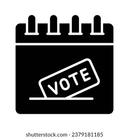 Diseño vectorial de calendario electoral listo para descarga premium