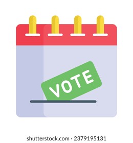 Diseño vectorial de calendario electoral listo para descarga premium