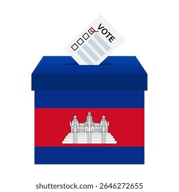 Election in Cambodia. Election Concept. Vector Illustration.