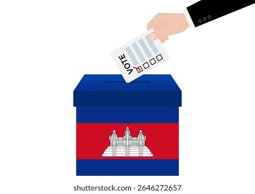 Election in Cambodia. Election Concept. Vector Illustration.