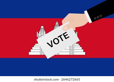 Election in Cambodia. Election Concept. Vector Illustration.