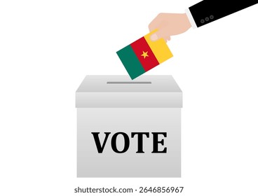 Eleições nos Camarões. Conceito de Eleição. Ilustração de vetor.