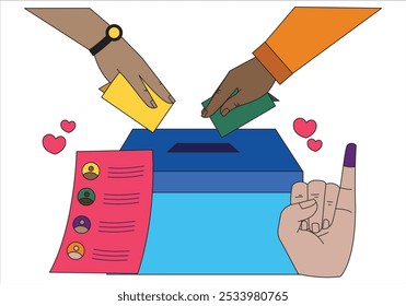 Illustration des Wahlkampfes für ein Design-Element oder ein Poster