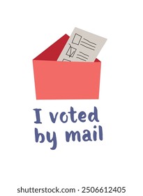 Election campaign. Vote by mail. USA voting concept banner. Motivation politics phrase.