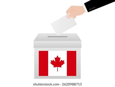 Eleição no Canadá. Conceito de Eleição. Ilustração de vetor.