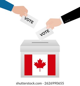 Eleição no Canadá. Conceito de Eleição. Ilustração de vetor.
