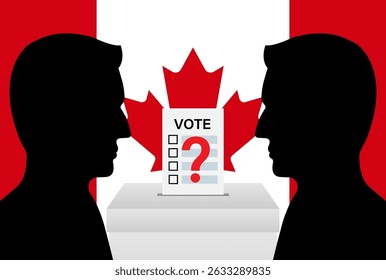 Election in the Canada. Election Concept. Vector Illustration.