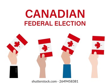 Wahlen in Kanada. Wahlkonzept Vektorgrafik.	