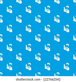 Election candidate oath pattern vector seamless blue repeat for any use