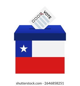 Election in Chile. Election Concept. Vector Illustration.