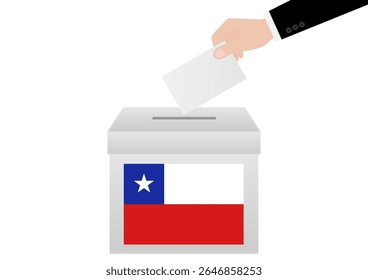 Eleições no Chile. Conceito de Eleição. Ilustração de vetor.