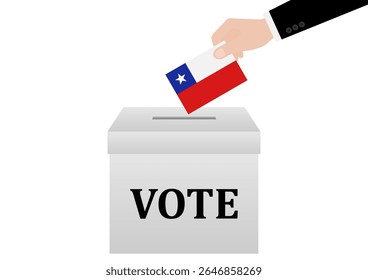 Eleições no Chile. Conceito de Eleição. Ilustração de vetor.