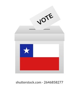 Eleições no Chile. Conceito de Eleição. Ilustração de vetor.