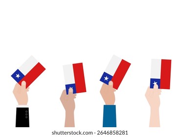 Eleições no Chile. Conceito de Eleição. Ilustração de vetor.
