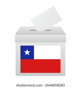 Eleições no Chile. Conceito de Eleição. Ilustração de vetor.