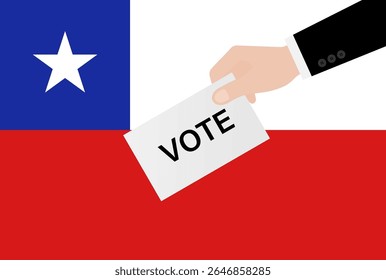 Eleições no Chile. Conceito de Eleição. Ilustração de vetor.