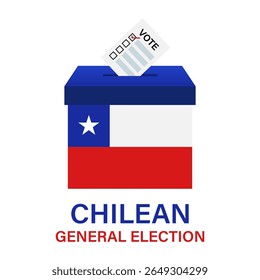 Eleições no Chile. Conceito de Eleição. Ilustração de vetor.