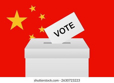Eleições na China. Conceito de Eleição. Ilustração de vetor.