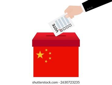 Election in China. Election Concept. Vector Illustration.