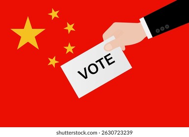 Election in China. Election Concept. Vector Illustration.