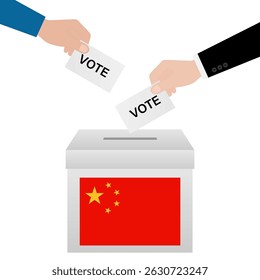 Election in China. Election Concept. Vector Illustration.