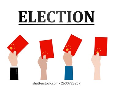 Election in China. Election Concept. Vector Illustration.