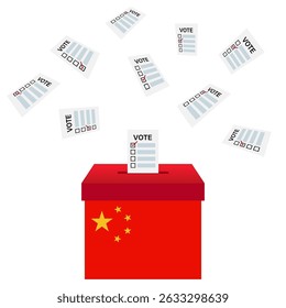 Election in China. Election Concept. Vector Illustration.