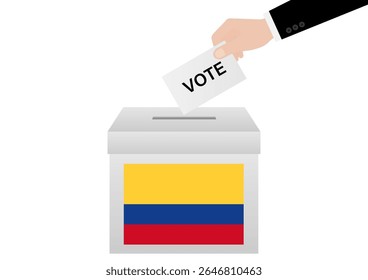 Eleições na Colômbia. Conceito de Eleição. Ilustração de vetor.