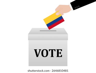 Election in Colombia. Election Concept. Vector Illustration.