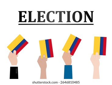Eleições na Colômbia. Conceito de Eleição. Ilustração de vetor.